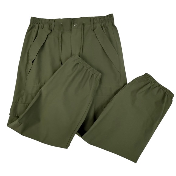 CAbi Pants - Cabi 4511 Quantum Cargo Jogger Pants Womens Small Elastic Waist Drawstring Green